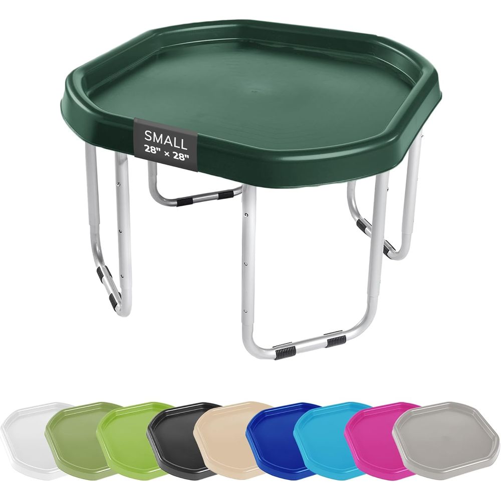 Kids Outdoor Sensory Table - Small 28x28 Green Sensory Tray Set