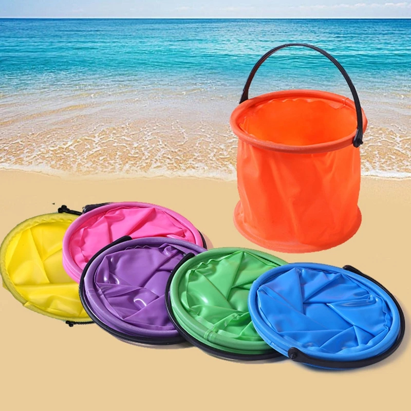 Kids Outdoor Nature Play - Beach Sand Play Bucket Toy Folding