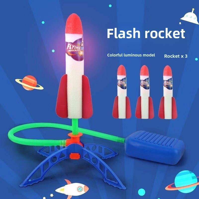 Kids Outdoor Lounge Set - Kid Air Rocket Foot Pump Launcher