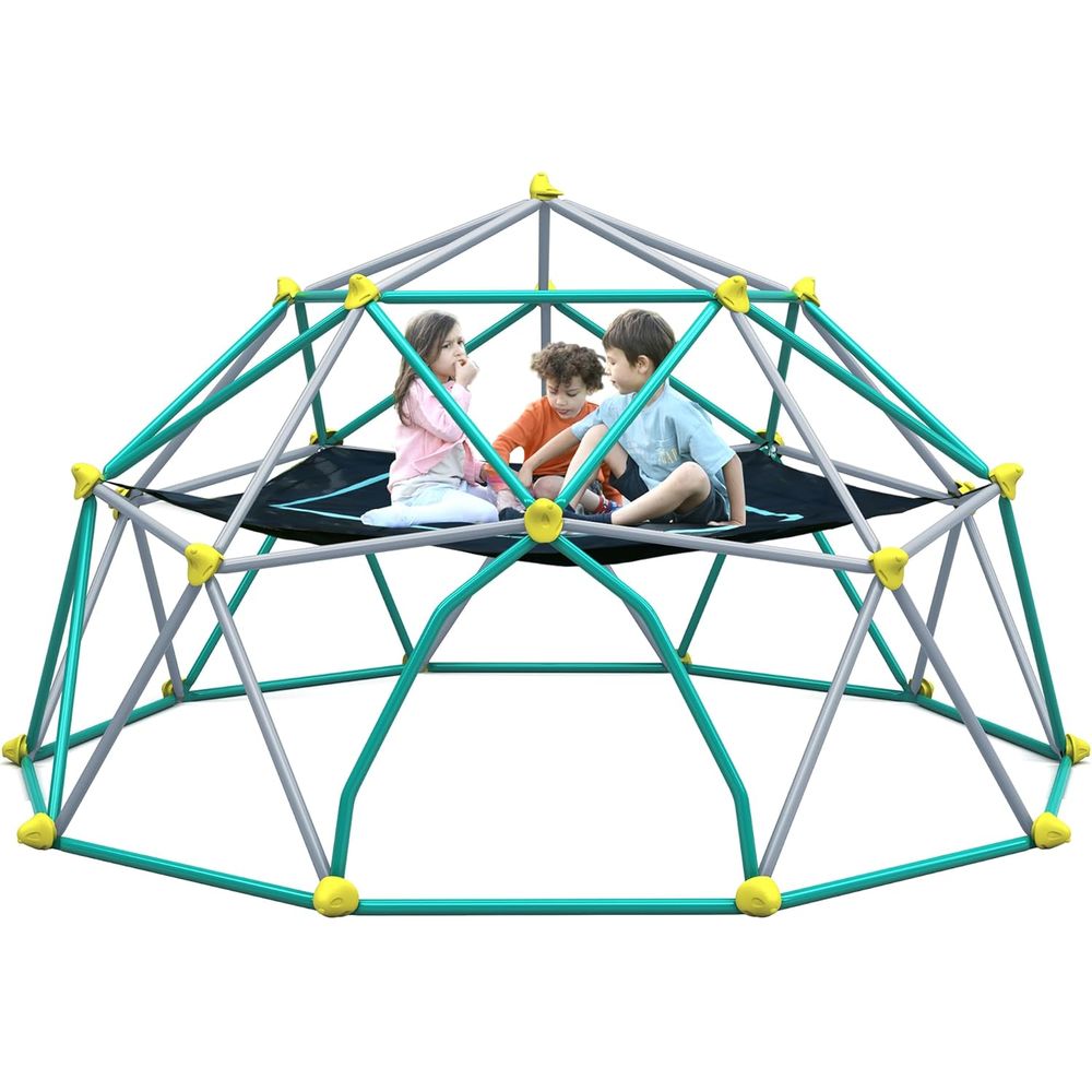 Kids Outdoor Hammock - Geometric Dome Climber with Hammock for
