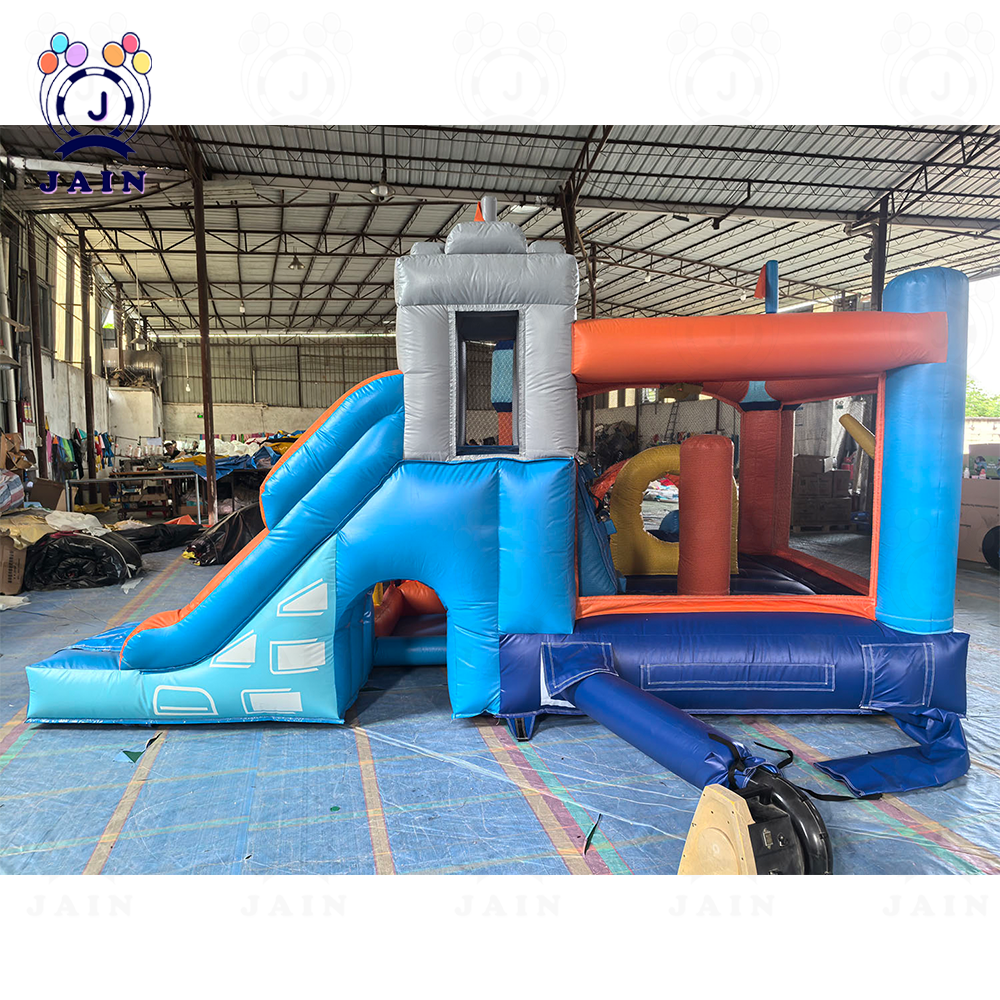 Kids Outdoor House With Slide - Inflatable Bounce House Castle with Slide&Ball