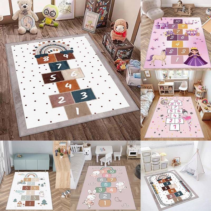 Kids Outdoor Lounge Set - Hopscotch Kids Carpets Play Mat Cartoon