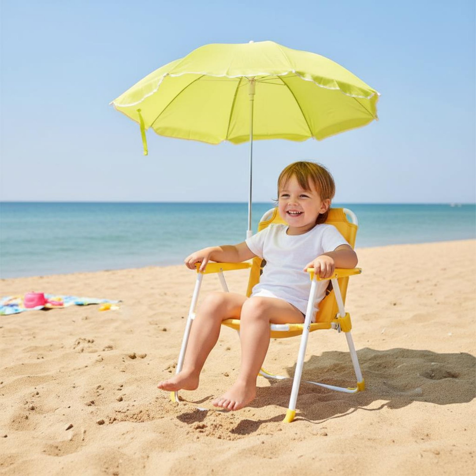 Kids Outdoor Seating - Children's Portable Chair with Sun Shade