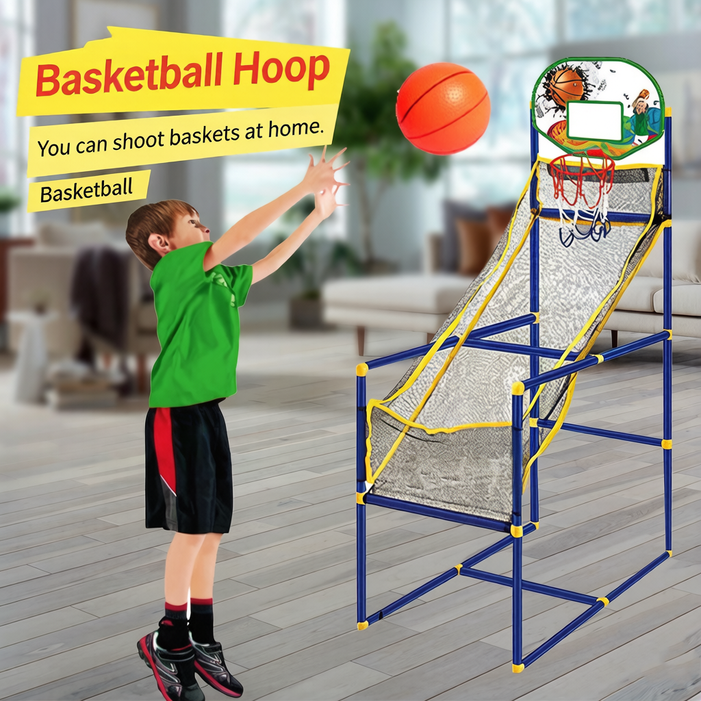 Kids Outdoor Basketball - Kids Indoor Basketball Hoop Set with