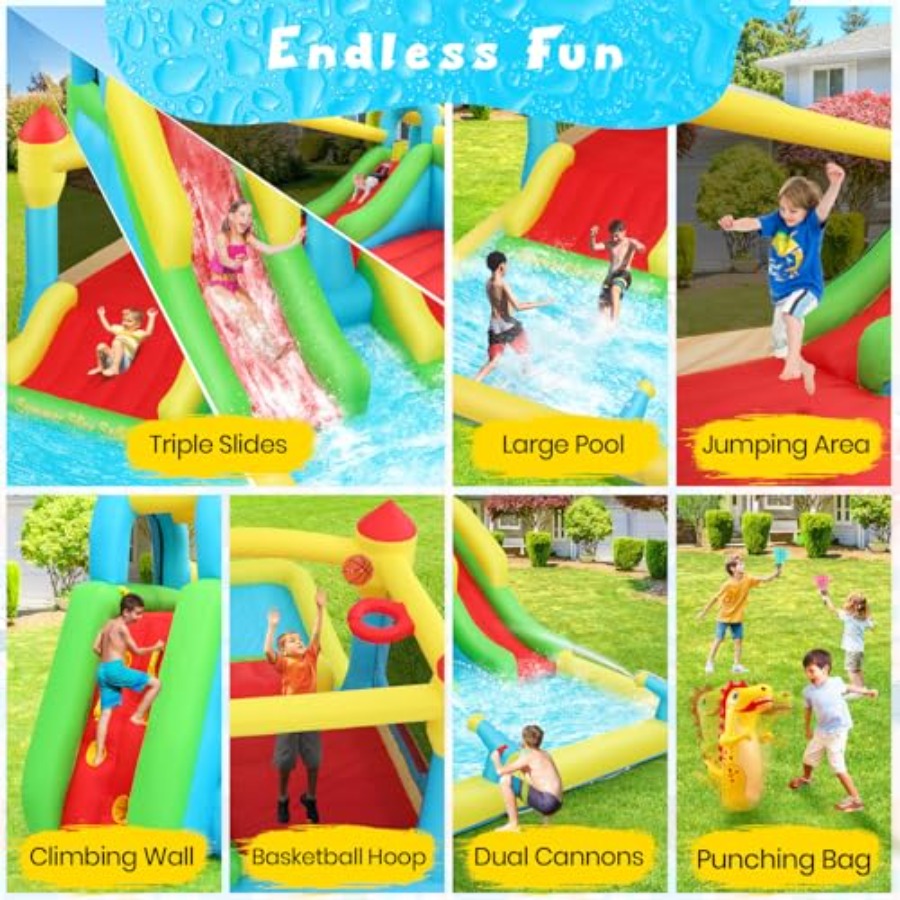 Outdoor/Indoor inflatable wate – Kids Outdoor House With Slide recenzja i cena