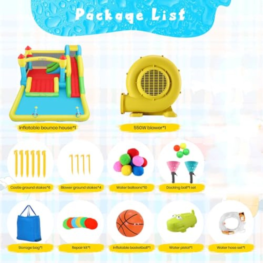Outdoor/Indoor inflatable wate – Kids Outdoor House With Slide recenzja i cena