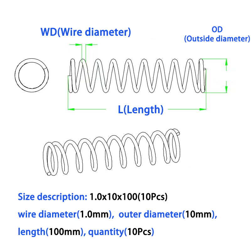 10Pcs/Lots 1.4mm Wire Stainles – Mini Trampoline Spring recenzja i cena