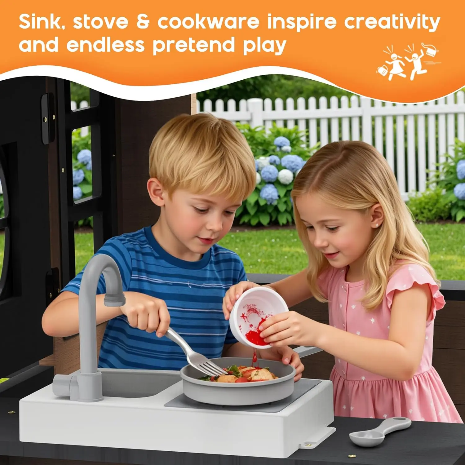 Albott Kids Outdoor Wooden Pla – Kids Outdoor Kitchen recenzja i cena