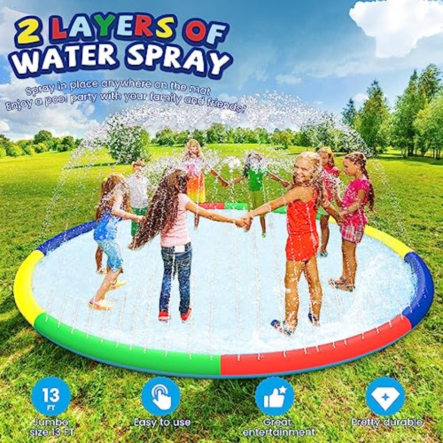 3 FT Large Splash Pad for Ages – Kids Outdoor Water Toys recenzja i cena