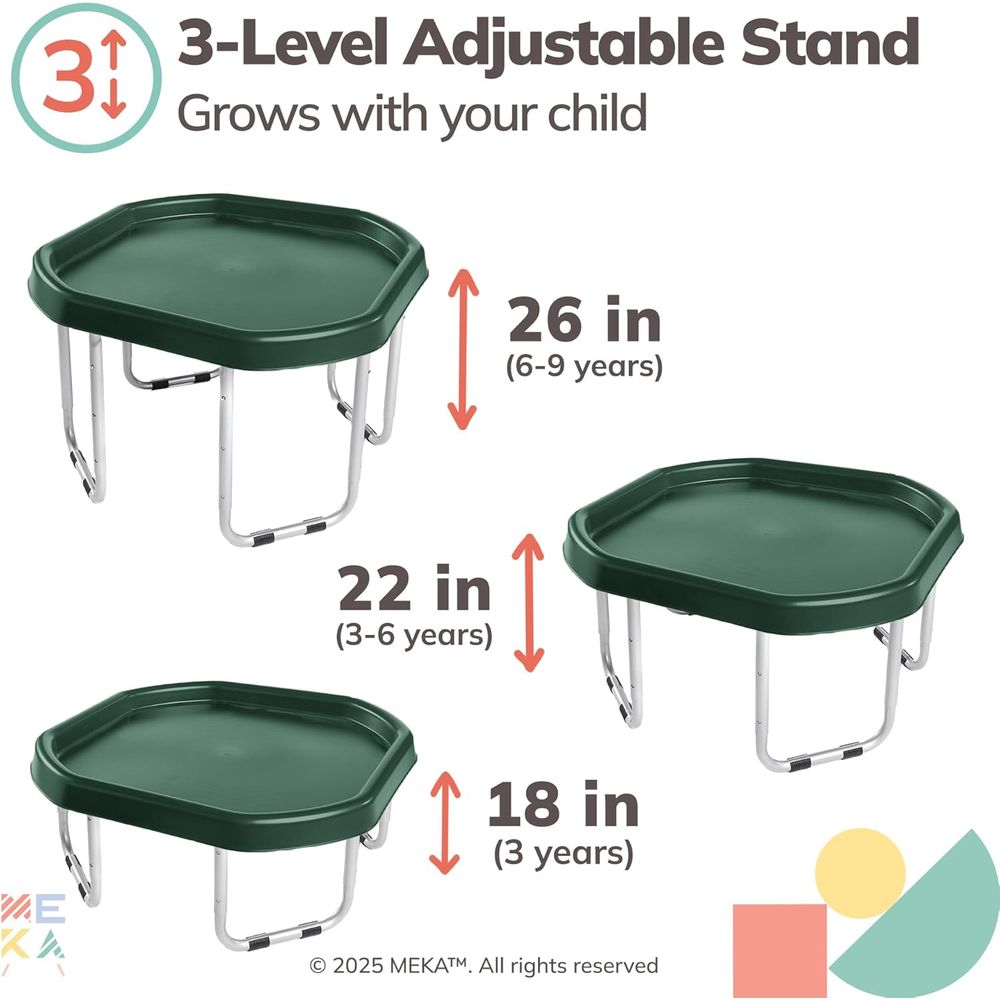 Small 28x28 Green Sensory Tray – Kids Outdoor Sensory Table recenzja i cena