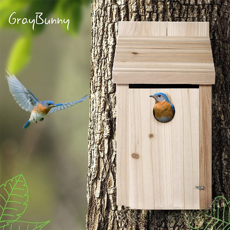 Outdoor Wooden Bird House Nest – Kids Outdoor Garden Toys recenzja i cena