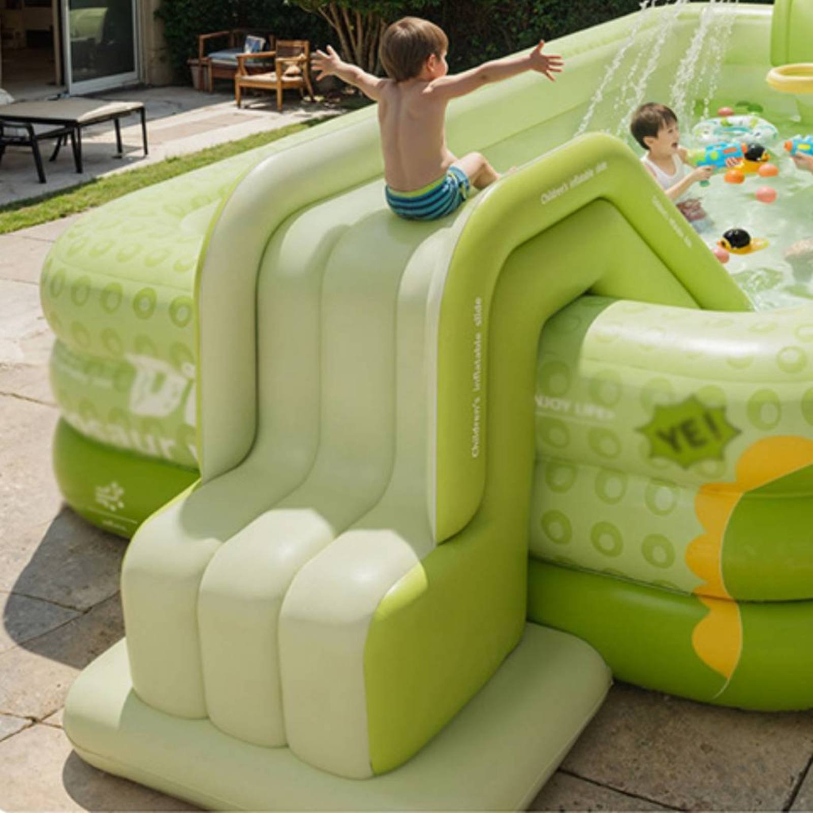 Inflatable Pool Slide Foldable – Kids Outdoor Water Toys recenzja i cena