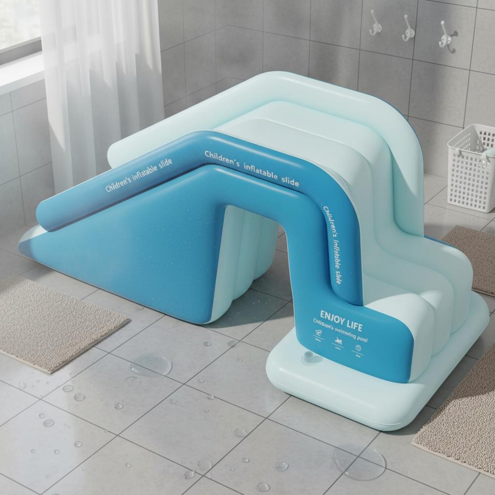 Inflatable Pool Slide Foldable – Kids Outdoor Water Toys recenzja i cena