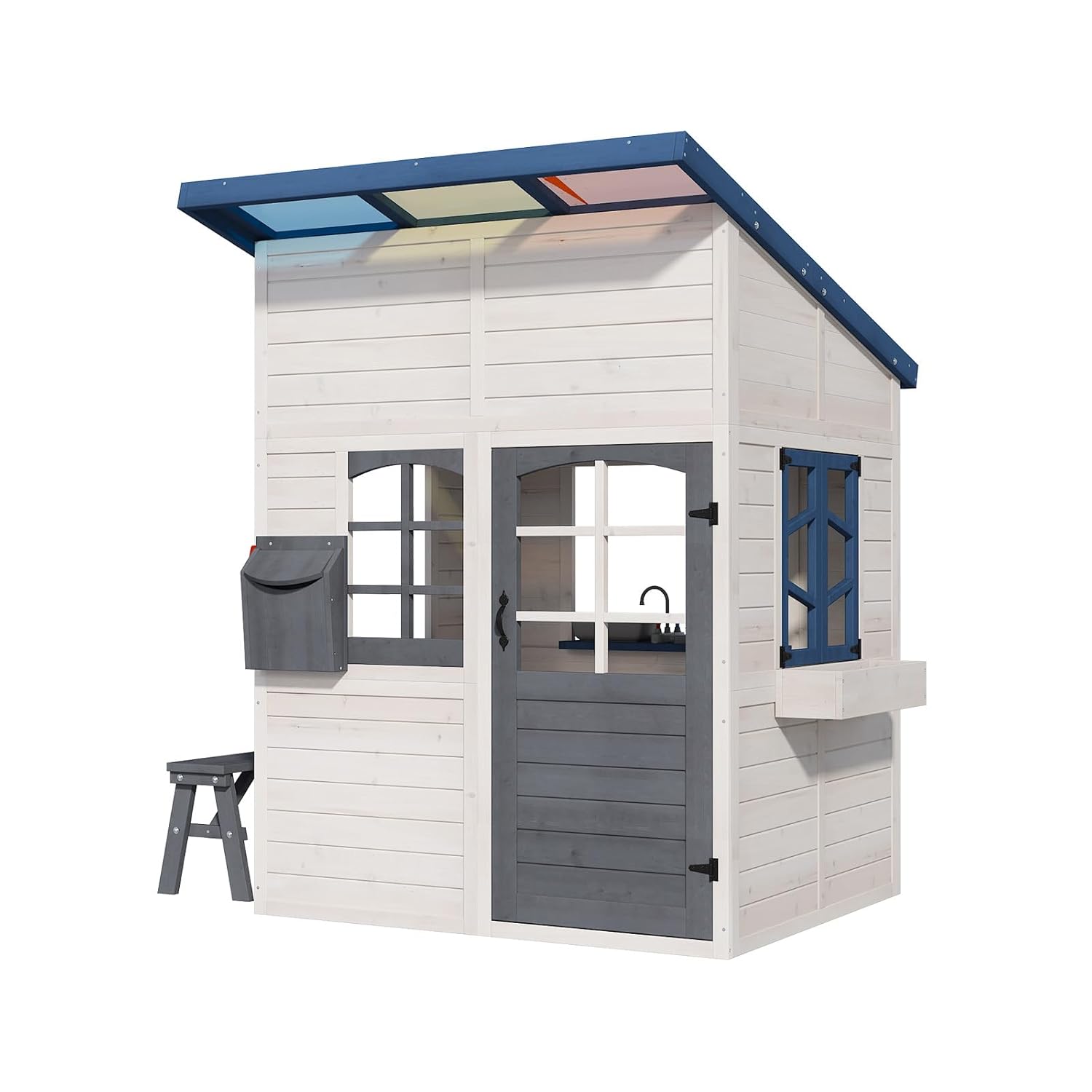 Wooden Kids Outdoor Playhouse  – Kids Outdoor Wooden Playset recenzja i cena