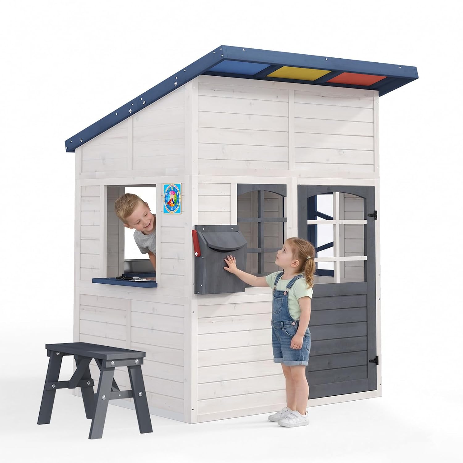 Wooden Kids Outdoor Playhouse  – Kids Outdoor Wooden Playset recenzja i cena