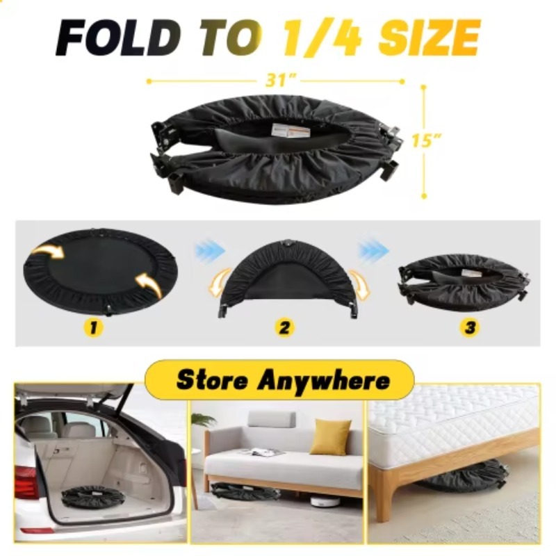 Foldable Trampoline With Handl – Mini Trampoline Spring recenzja i cena