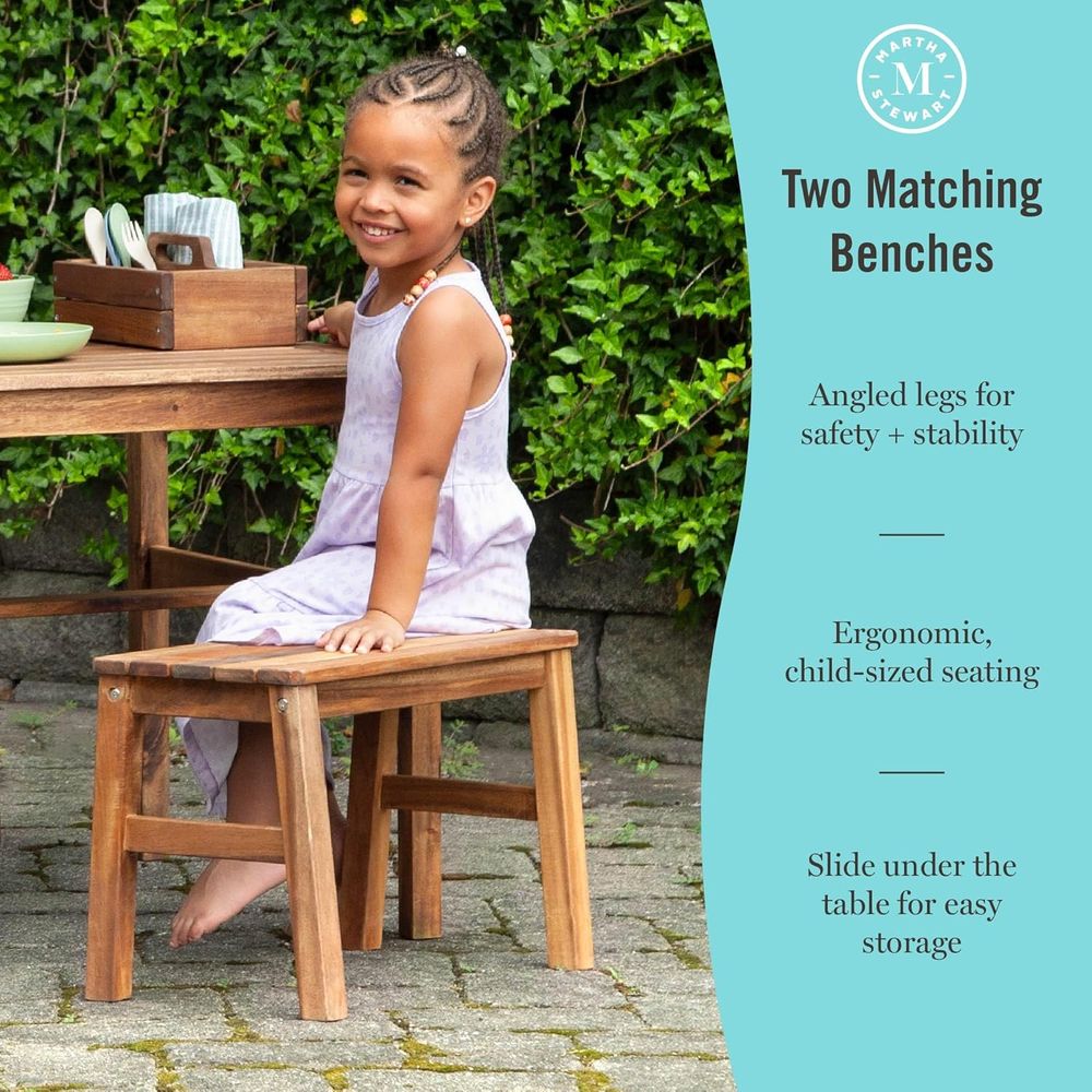 Kids Outdoor Crat Table and 2  – Kids Outdoor Wooden Playset recenzja i cena