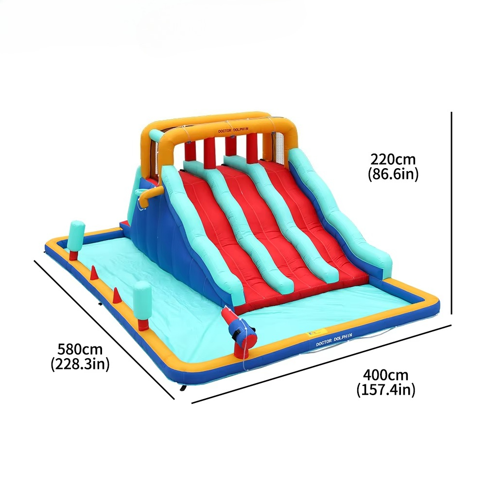 Outdoor Inflatable Bouncy Cast – Kids Outdoor House With Slide recenzja i cena