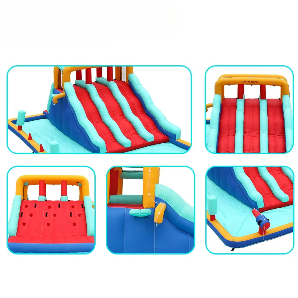Outdoor Inflatable Bouncy Cast – Kids Outdoor House With Slide recenzja i cena