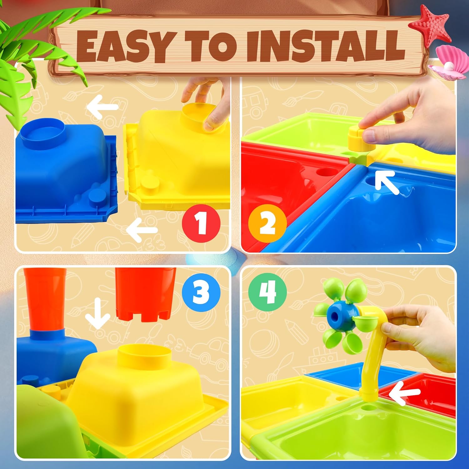 25 Pcs Summer Water Table for  – Kids Outdoor Sensory Table recenzja i cena