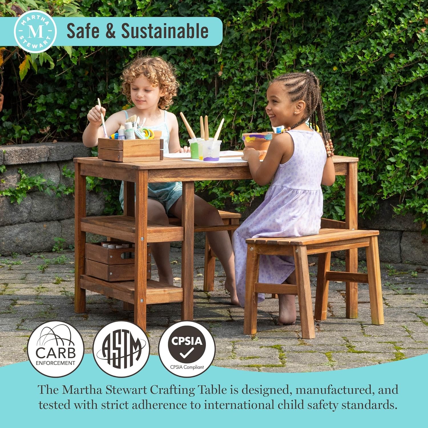 Kids Outdoor Table & Bench Set – Kids Outdoor Wooden Playset recenzja i cena
