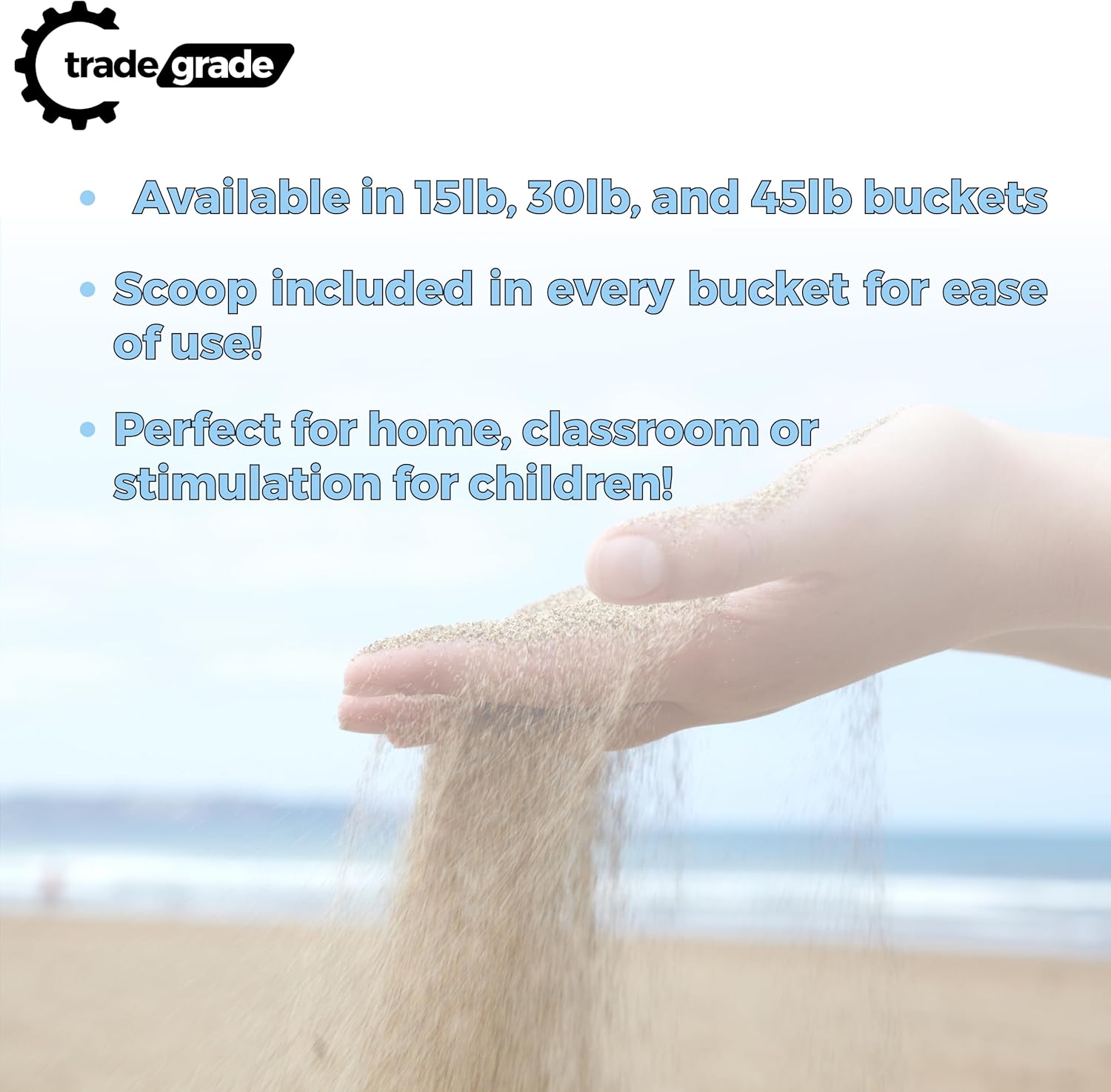 Premium Play Sand - 45 lb. Buc – Kids Outdoor Sensory Table recenzja i cena
