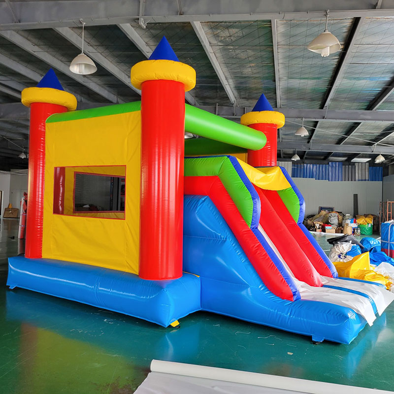 Bounce House with Slide Jumpin – Kids Outdoor House With Slide recenzja i cena