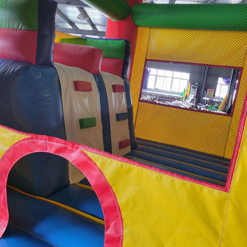 Bounce House with Slide Jumpin – Kids Outdoor House With Slide recenzja i cena