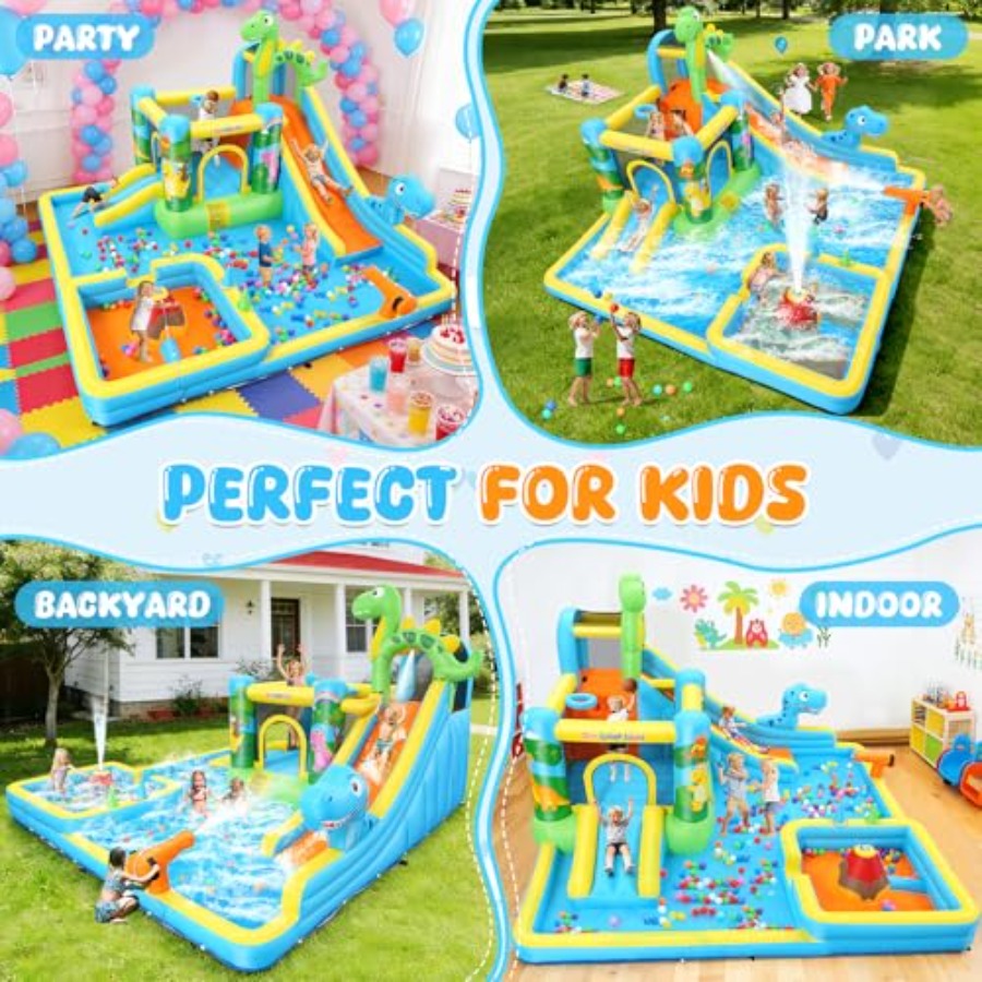 Outdoor backyard inflatable wa – Kids Outdoor House With Slide recenzja i cena