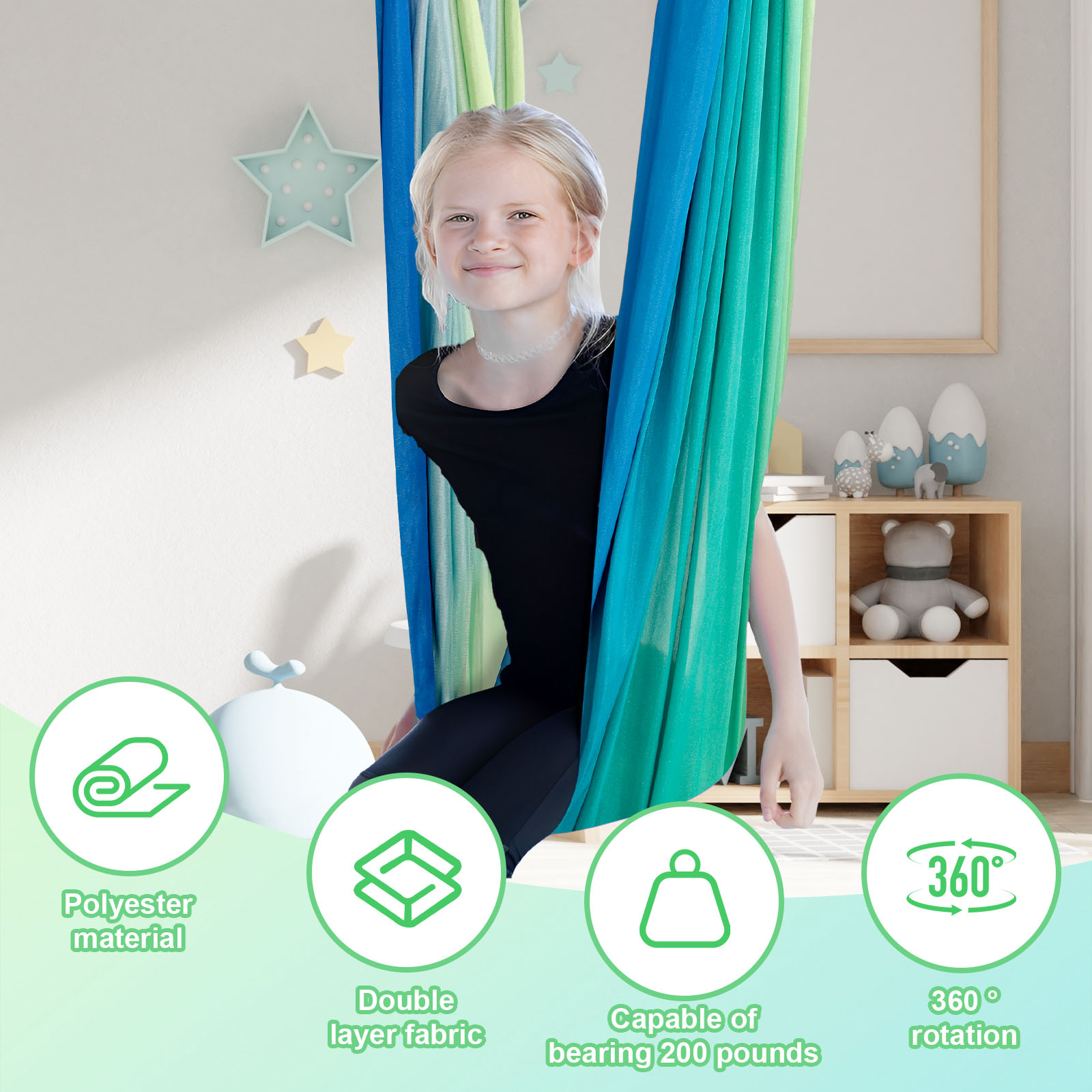 Kids Sensory Swings Double Lay – Kids Outdoor Hammock recenzja i cena