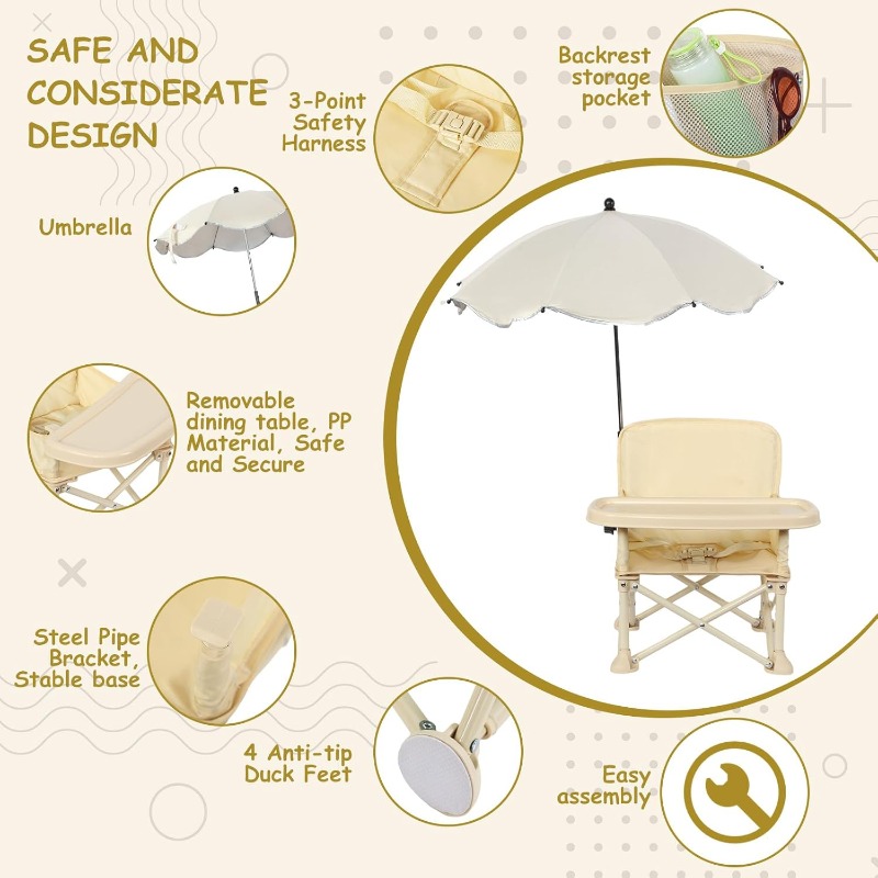 Baby Outdoor Beach Chair with  – Kids Outdoor Seating recenzja i cena
