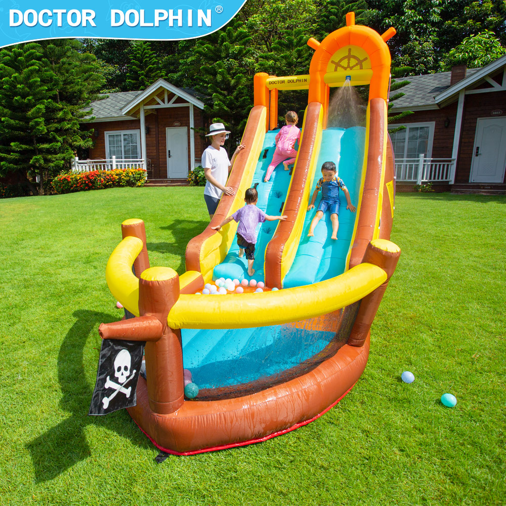 Doctor Dolphin Pirate Ship Out – Kids Outdoor House With Slide recenzja i cena