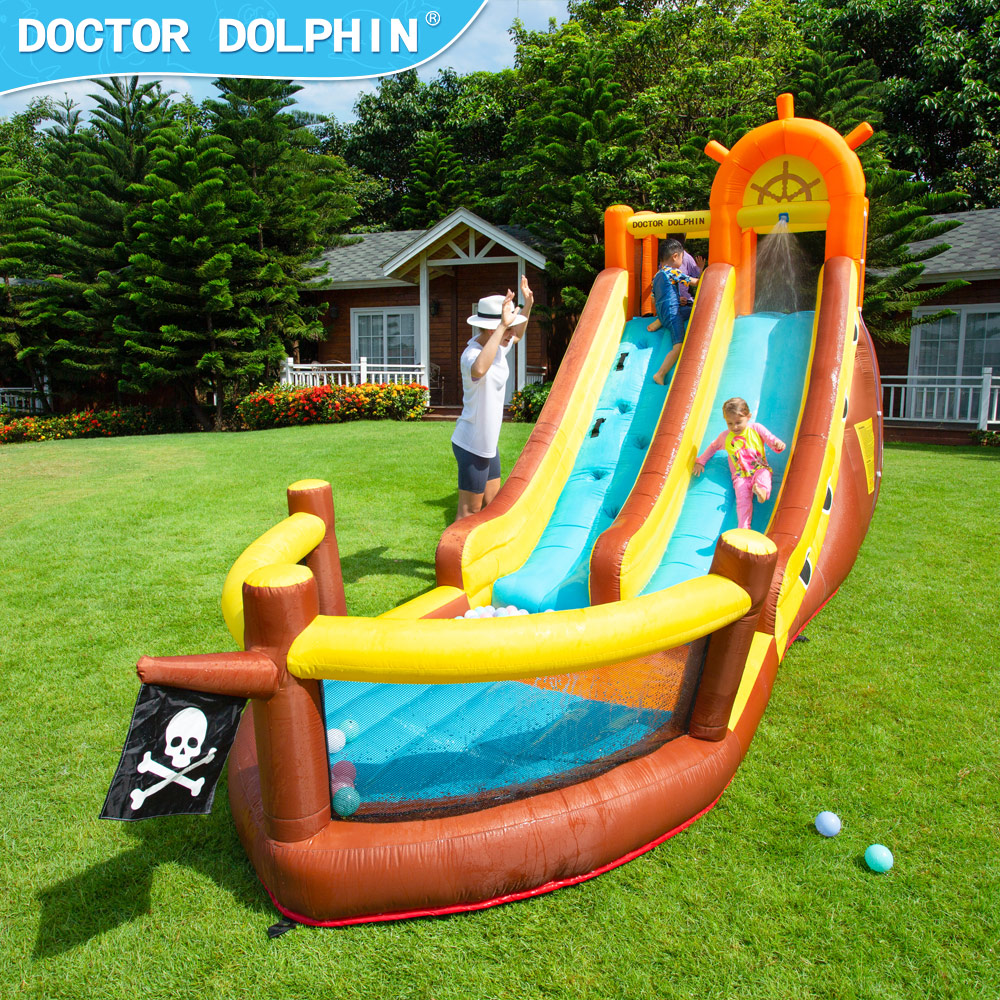 Doctor Dolphin Pirate Ship Out – Kids Outdoor House With Slide recenzja i cena