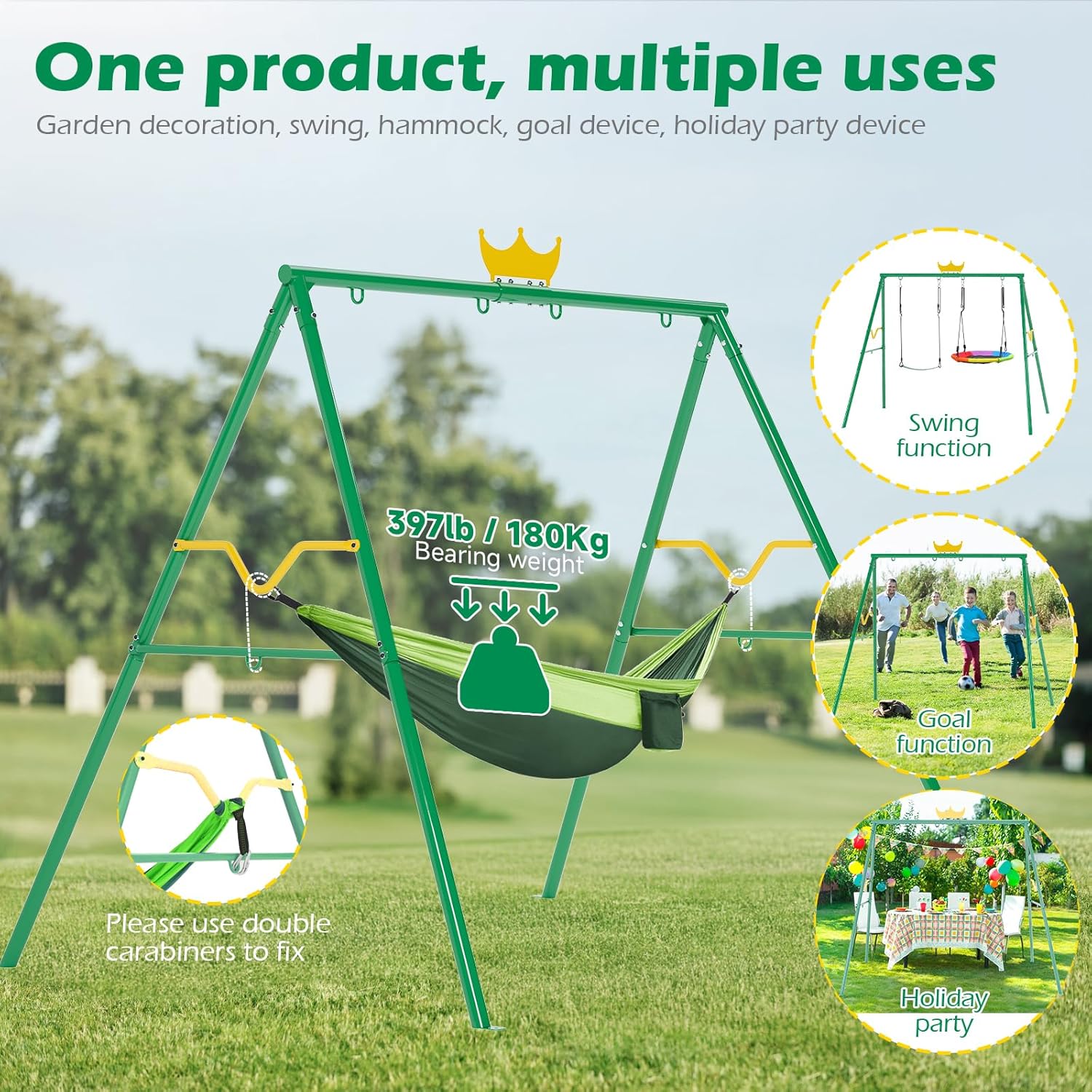 Crown 2-in-1 Swing&Hammock,460 – Kids Outdoor Hammock recenzja i cena