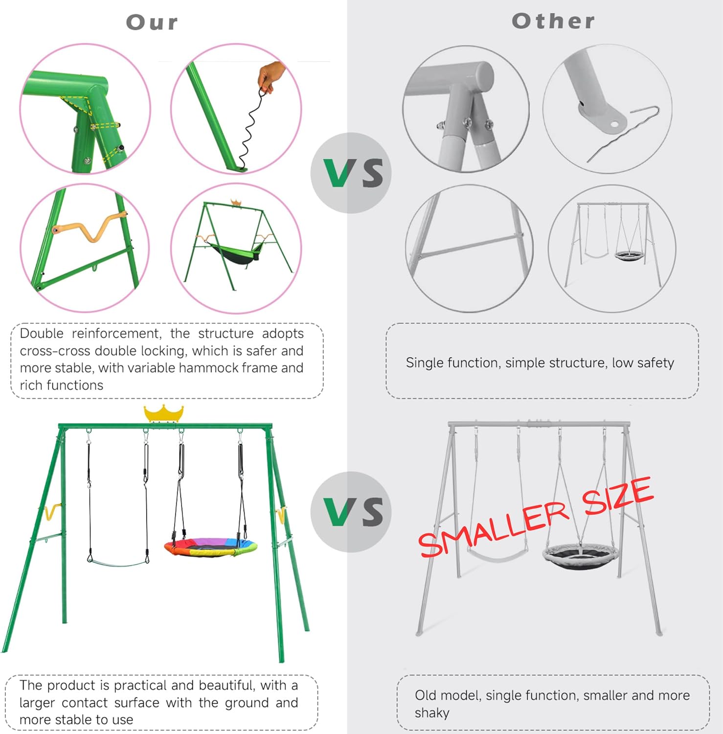 Crown 2-in-1 Swing&Hammock,460 – Kids Outdoor Hammock recenzja i cena