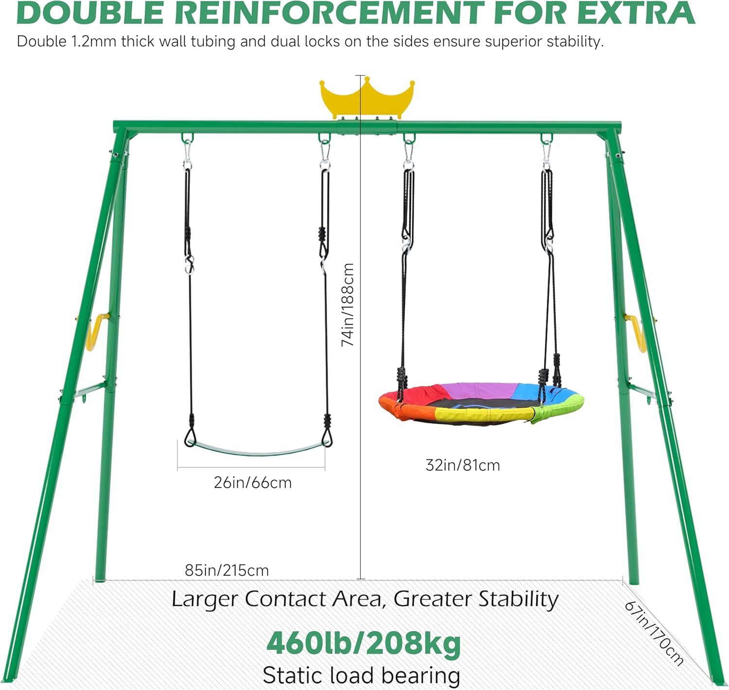 Crown 2-in-1 Swing&Hammock,460 – Kids Outdoor Hammock recenzja i cena