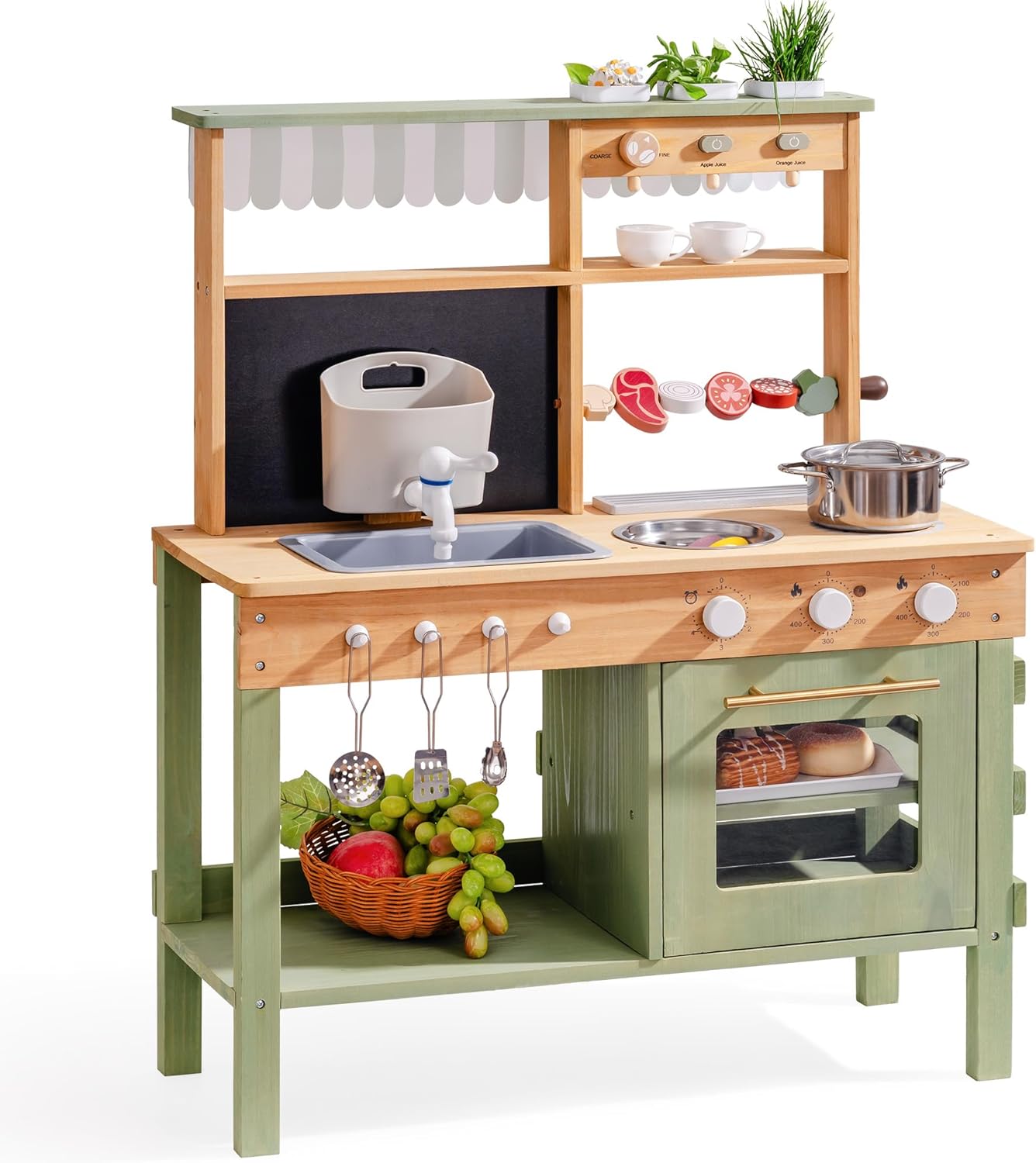 Wooden Mud Kitchen for Kids, O – Kids Outdoor Wooden Playset recenzja i cena