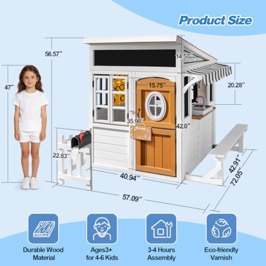 Outdoor playhouse for kids 3-1 – Kids Outdoor Nature Play recenzja i cena