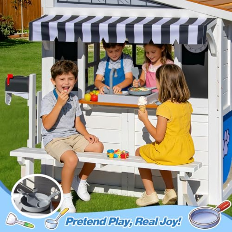 Outdoor playhouse for kids 3-1 – Kids Outdoor Nature Play recenzja i cena