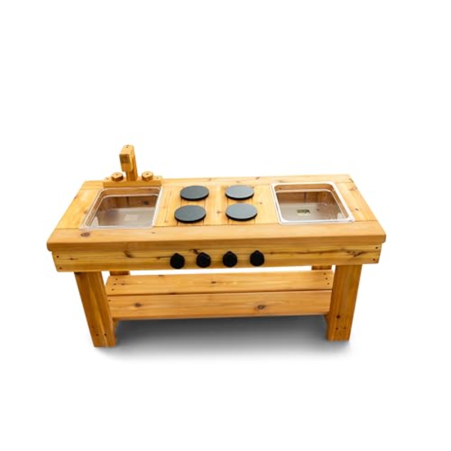 Cedar Outdoor Mud Kitchen Cent – Kids Outdoor Sensory Table recenzja i cena