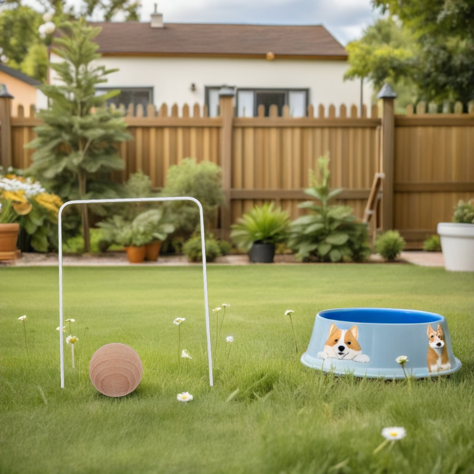 1Set Croquet Set Kids Outdoor  – Kids Outdoor Wooden Playset recenzja i cena