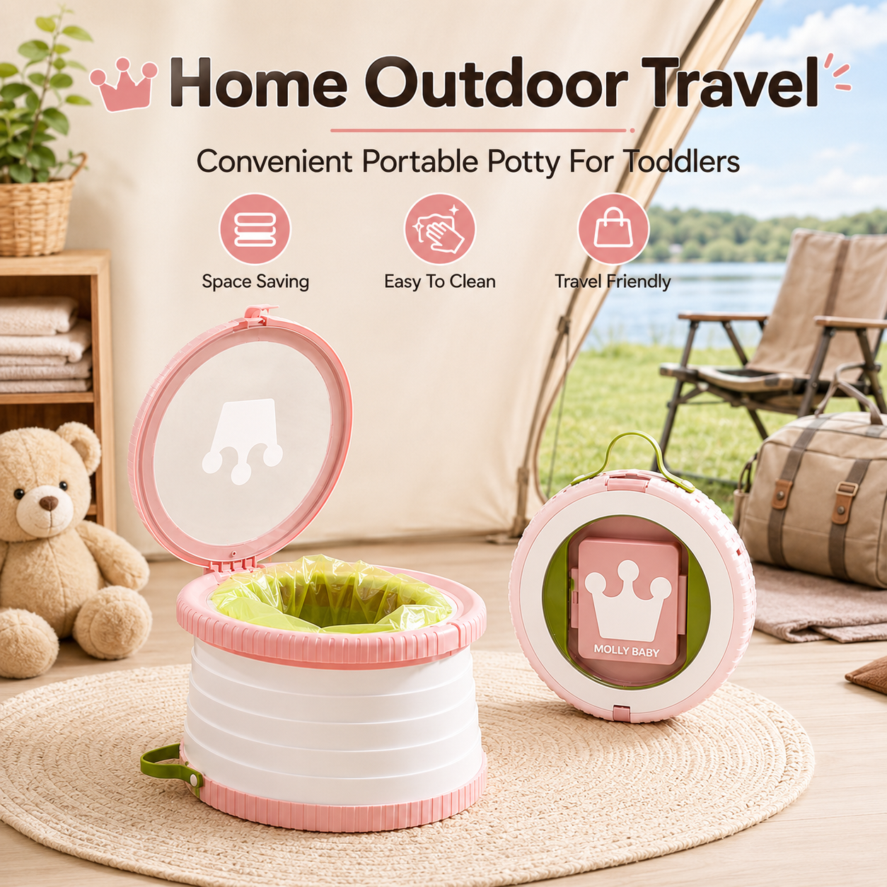 Portable Folding Travel Potty  – Kids Outdoor Urinal recenzja i cena