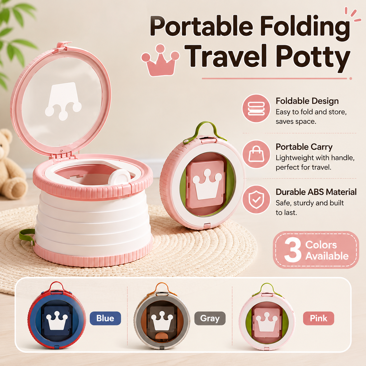 Portable Folding Travel Potty  – Kids Outdoor Urinal recenzja i cena