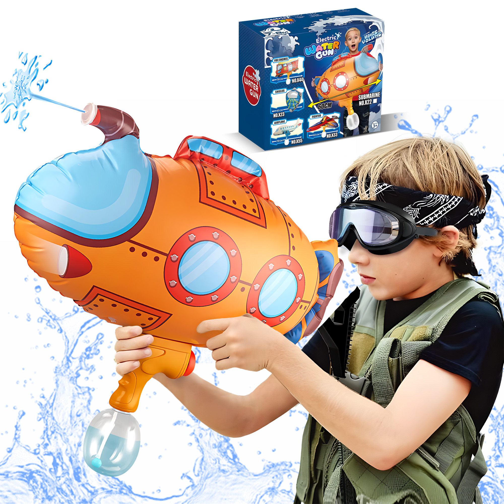 Water Guns for Kids, Inflatabl – Kids Outdoor Nature Play recenzja i cena