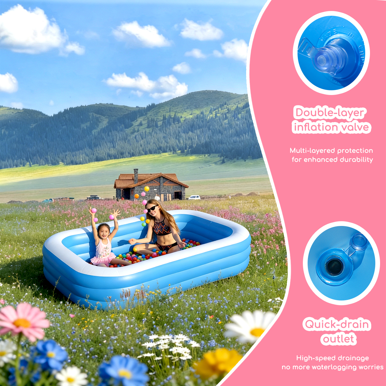 Inflatable Pool for Kids and A – Kids Outdoor Pool recenzja i cena