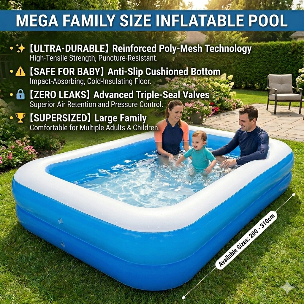 2/2.6M Large Children's Swimmi – Kids Outdoor Garden Toys recenzja i cena