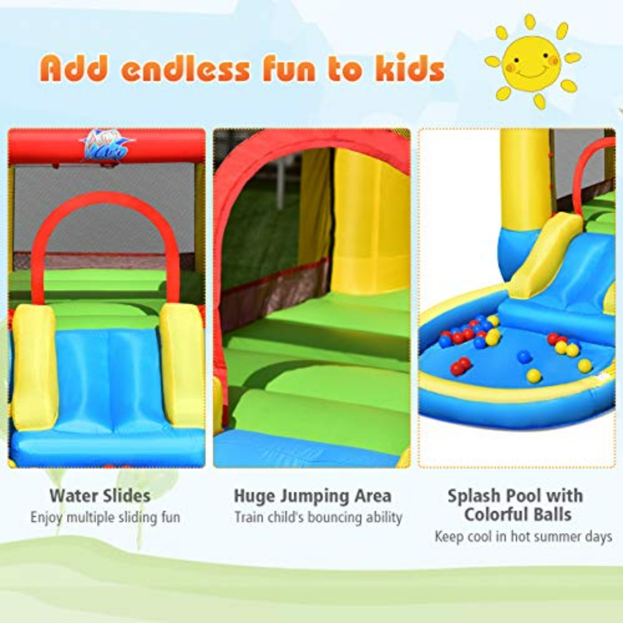 Outdoor backyard inflatable bo – Kids Outdoor House With Slide recenzja i cena