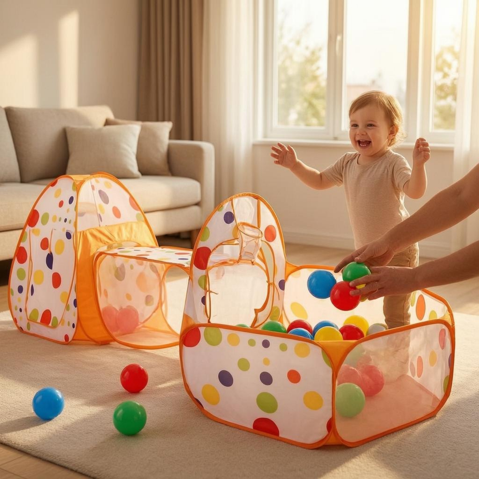 3 Pieces 3 in 1 Play Tent Set  – Play Kids Outdoor recenzja i cena