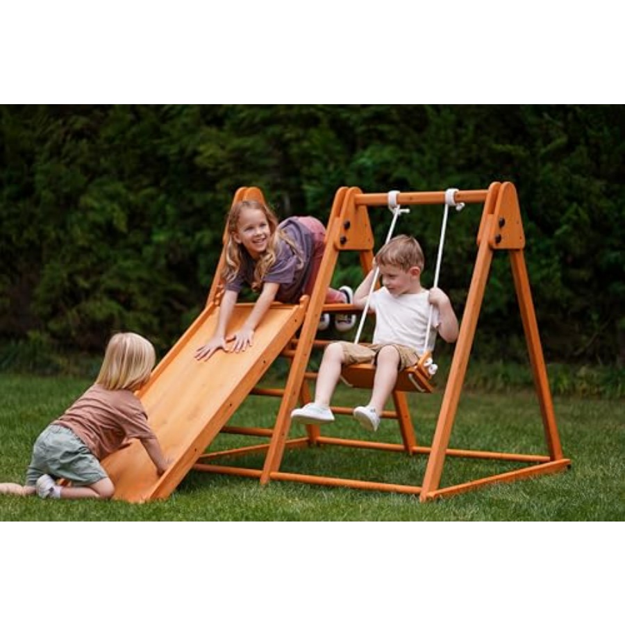 Outdoor jungle gym for kids 18 – Kids Outdoor Wooden Playset recenzja i cena