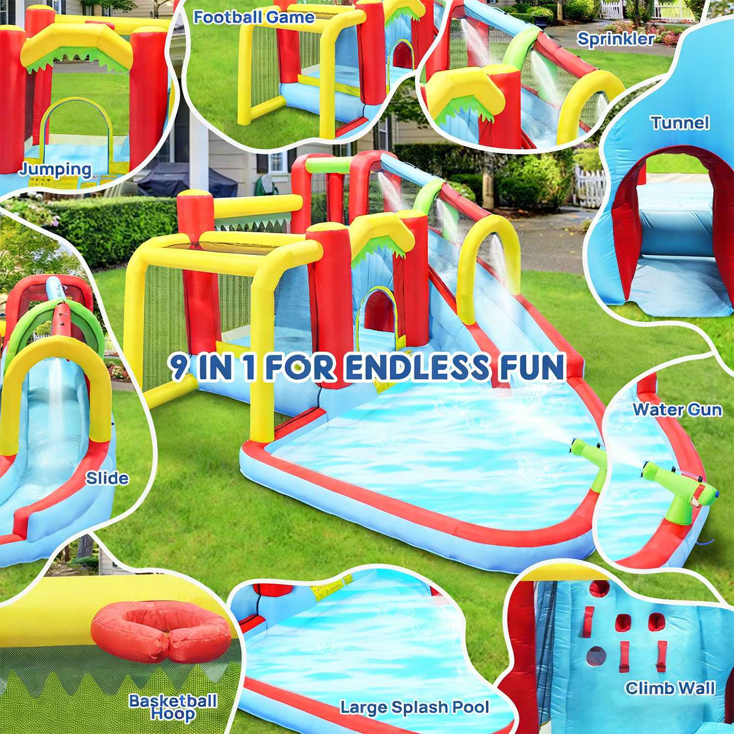 7in1 Inflatable Water Slide Pa – Kids Outdoor Pool recenzja i cena